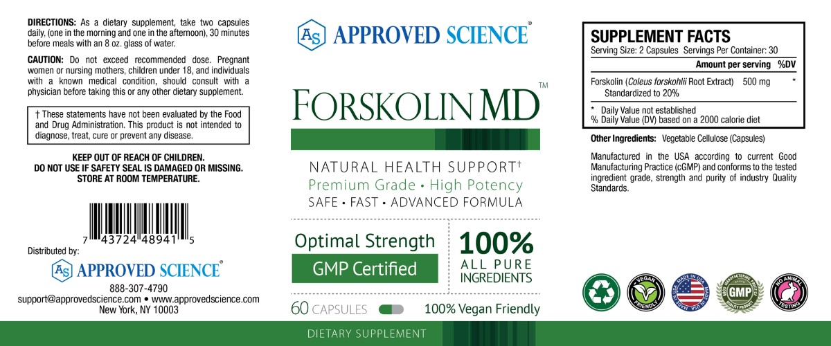 Forskolin MD Supplement Facts